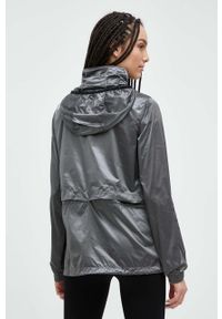 4f - 4F kurtka do biegania kolor srebrny. Typ kołnierza: kaptur. Kolor: srebrny. Materiał: materiał #4