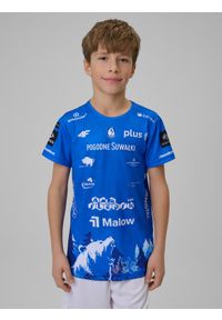 4f - 4F Koszulka meczowa replika wyjazdowa z sezonu 2025/26 dziecięca 4F x Ślepsk Suwałki - niebieska 122/128 (6-8 lat). Kolor: niebieski. Materiał: dzianina, materiał. Wzór: nadruk. Sezon: lato. Styl: młodzieżowy #1