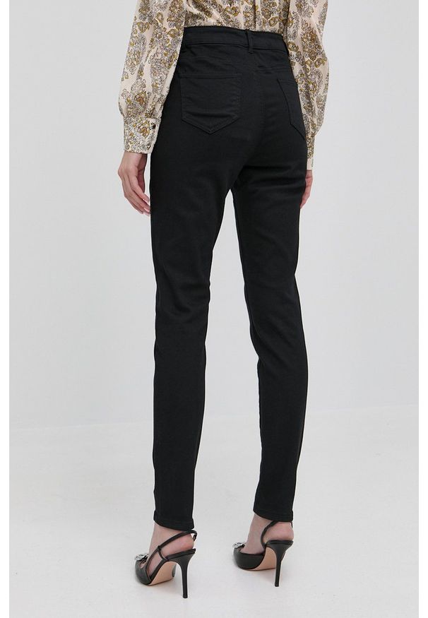 Morgan jeansy damskie medium waist. Kolor: czarny