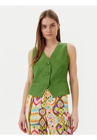 LOLA CASADEMUNT Kamizelka MS2502007 Zielony Regular Fit. Kolor: zielony. Materiał: wiskoza #1
