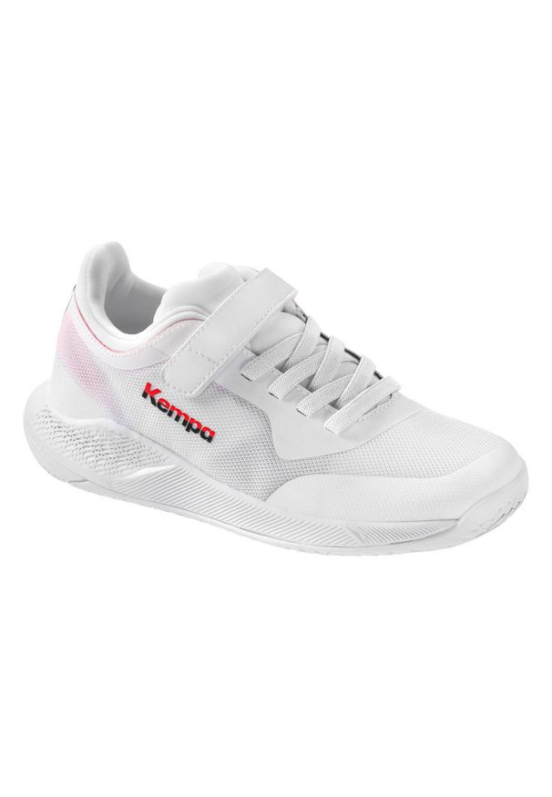 KEMPA - Dziecięce buty halowe Kempa Kourtfly. Kolor: czerwony, biały, wielokolorowy. Sport: piłka ręczna