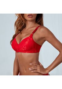Intica - Biustonosz push-up z fiszbinami dla idealnego kształtu i wsparcia Ainslie. Kolor: czerwony. Materiał: materiał. Rodzaj stanika: biustonosz z fiszbinami, push-up #4