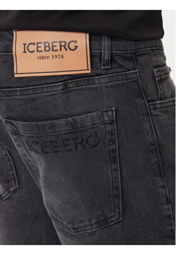 Iceberg Jeansy 20EI1P02SK16003 Czarny Slim Fit. Kolor: czarny