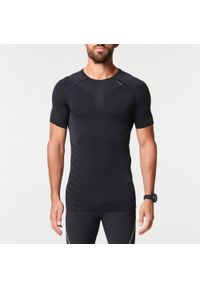 KIPRUN - Koszulka do biegania męska Kiprun Skincare. Kolor: czarny, szary, wielokolorowy. Materiał: elastan, materiał, poliamid, poliester. Sport: fitness #1