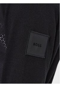 BOSS - Boss Bluza 50493770 Czarny Regular Fit. Kolor: czarny. Materiał: wiskoza