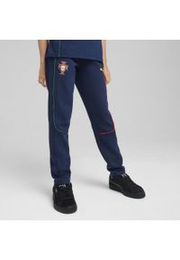Puma - Młodzieżowe spodnie Portugalia Casuals PUMA Persian Blue Sunny Yellow. Kolor: niebieski, wielokolorowy, żółty. Sport: piłka nożna