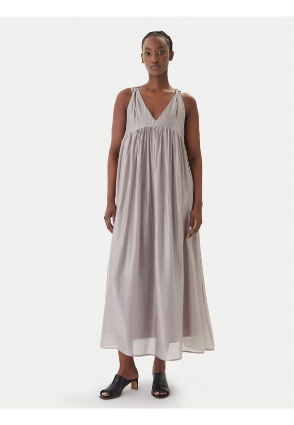 Eleh Sukienka letnia SS260270 Szary Relaxed Fit. Kolor: szary. Materiał: wiskoza. Sezon: lato
