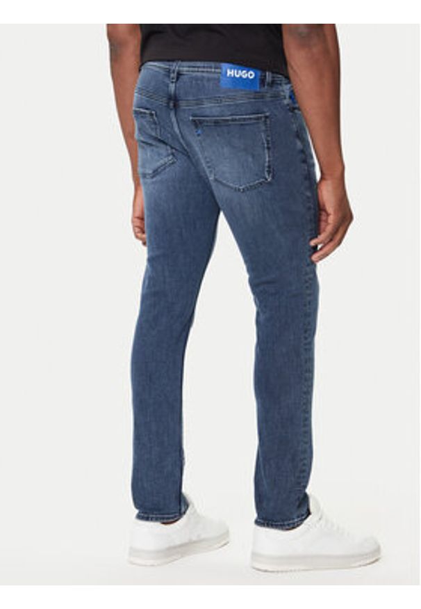 Hugo - HUGO Jeansy Zane 50541551 Granatowy Extra Slim Fit. Kolor: niebieski