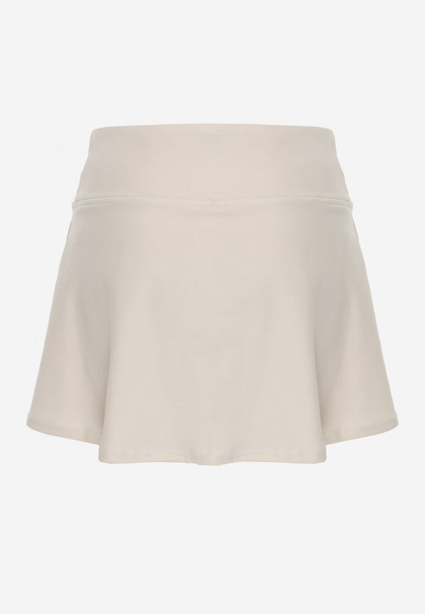 Renee - Białe Tenisowe Spódnico-Spodenki z Elastycznego Materiału Natennia. Okazja: na co dzień. Kolor: biały. Materiał: materiał. Styl: sportowy, casual