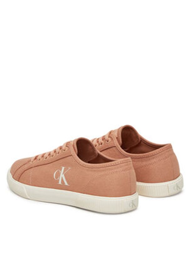 Calvin Klein Jeans Tenisówki Ess Vulc Low Cv Mg Wn YW0YW01762 Koralowy. Kolor: pomarańczowy. Materiał: materiał