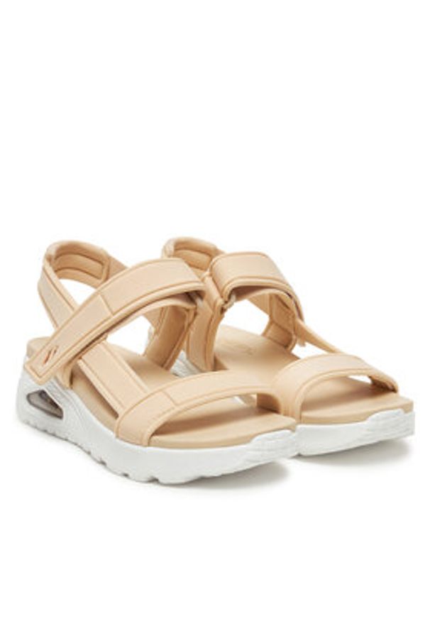 skechers - Skechers Sandały Uno-Summer Stand2 119813/NAT Beżowy. Kolor: beżowy. Materiał: materiał