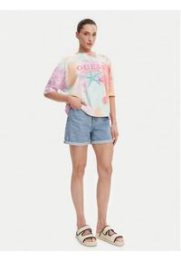Guess T-Shirt E5GI00 K8G01 Kolorowy Oversize. Materiał: bawełna. Wzór: kolorowy #5