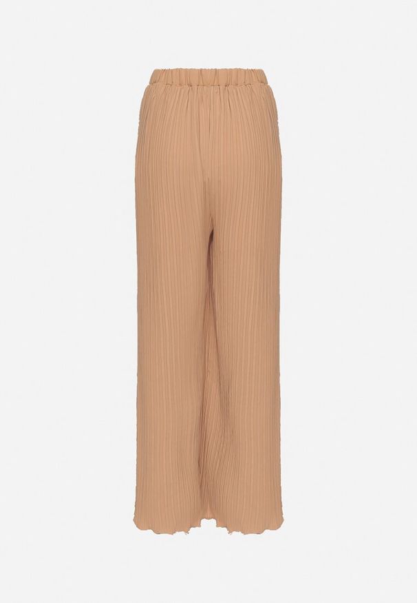 Born2be - Brązowe Spodnie Plisowane Szerokie z Wyższym Stanem Elirnasse. Stan: podwyższony. Kolor: brązowy