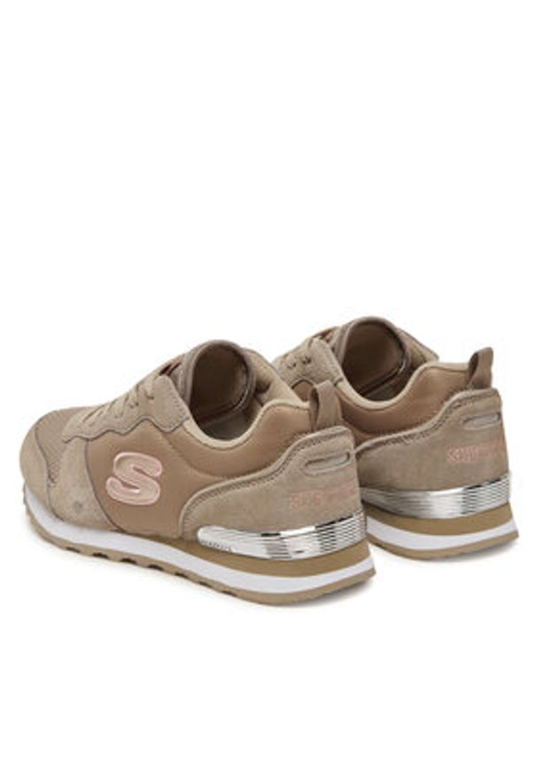 skechers - Skechers Sneakersy Og 85-Goldn Gurl 111/NAT Beżowy. Kolor: beżowy. Materiał: materiał