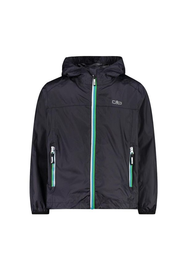 Wodoodporna kurtka z kapturem dla dzieci CMP. Typ kołnierza: kaptur. Kolor: niebieski, szary, wielokolorowy, brązowy. Styl: sportowy. Sport: turystyka piesza