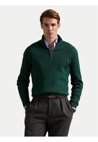 Polo Ralph Lauren Sweter 710979101002 Zielony Regular Fit. Typ kołnierza: polo. Kolor: zielony. Materiał: bawełna