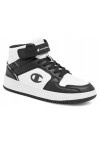 Champion - Buty na co dzień młodzieżowe CHAMPION REBOUND 2.0 MID wysokie. Okazja: na co dzień. Zapięcie: rzepy. Kolor: biały. Materiał: syntetyk, materiał. Szerokość cholewki: normalna. Sport: turystyka piesza