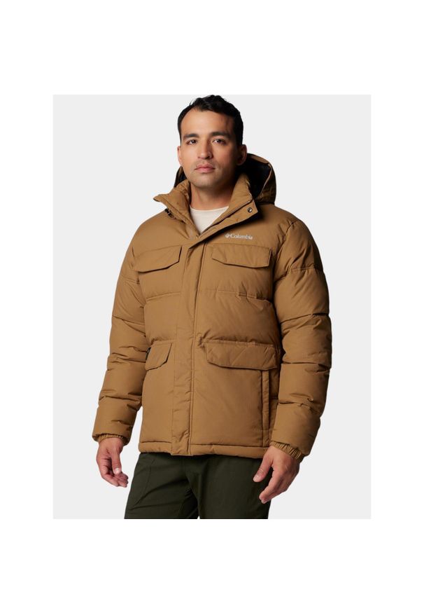 columbia - Kurtka Zimowa Męska Columbia Landroamer Puffer. Kolor: brązowy. Materiał: materiał. Technologia: Omni-Heat (Columbia). Sezon: zima. Sport: turystyka piesza