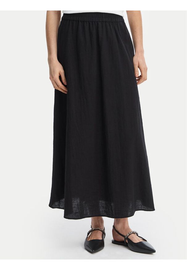 only - ONLY Spódnica maxi Tizana 15372613 Czarny Regular Fit. Kolor: czarny. Materiał: bawełna