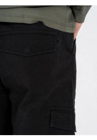 MARCUS - Męskie Spodnie Materiałowe Marcus Gerry Cargo 9098 Black 16-200135. Materiał: materiał #2
