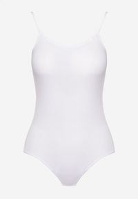 Renee - Białe Elastyczne Body Bawełniane z Cienkimi Ramiączkami Neveleen. Stan: podwyższony. Kolor: biały. Materiał: bawełna