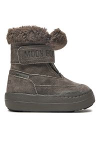 Moon Boot Śniegowce Junior Park Dtrap Boot Suede 80D3440040 Szary. Kolor: szary. Materiał: skóra, zamsz