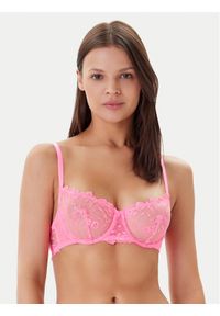 Guess Biustonosz z fiszbiną O5GC15 KCQC0 Różowy. Kolor: różowy. Materiał: syntetyk