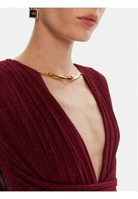 Elisabetta Franchi Sukienka wieczorowa AB-R15-56E2-V690 Bordowy Regular Fit. Kolor: czerwony. Materiał: wiskoza. Styl: wizytowy #4