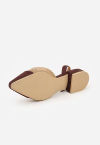 Born2be - Brązowe Sandały z Plecionką Fourash. Zapięcie: sprzączka. Kolor: brązowy. Materiał: jeans. Sezon: lato. Styl: klasyczny, elegancki #6