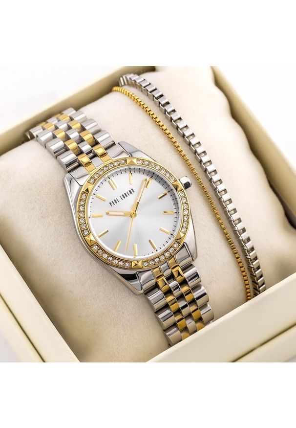 Paul Lorens - KOMPLET PREZENTOWY DAMSKI PAUL LORENS - Zegarek + bransoletka (zg543e)