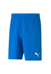 Puma - Męskie Spodenki Dresowe TeamRISE. Kolor: niebieski. Materiał: dresówka