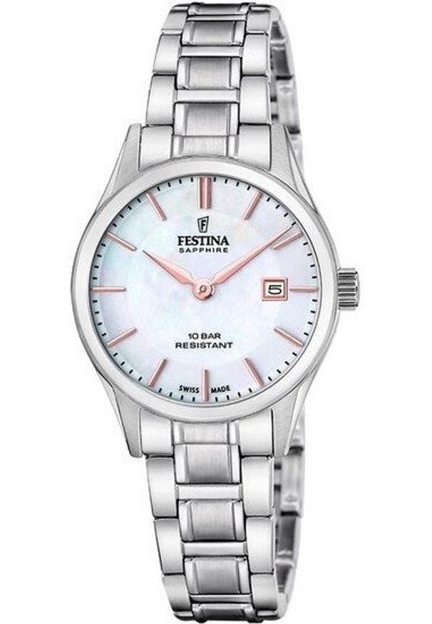 Zegarek damski Festina F20068-2 srebrny. Kolor: srebrny