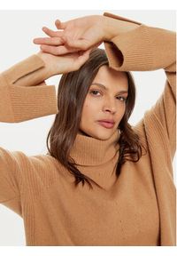 Liu Jo Golf WF4434 MS009 Brązowy Regular Fit. Typ kołnierza: golf. Kolor: brązowy. Materiał: wełna #4