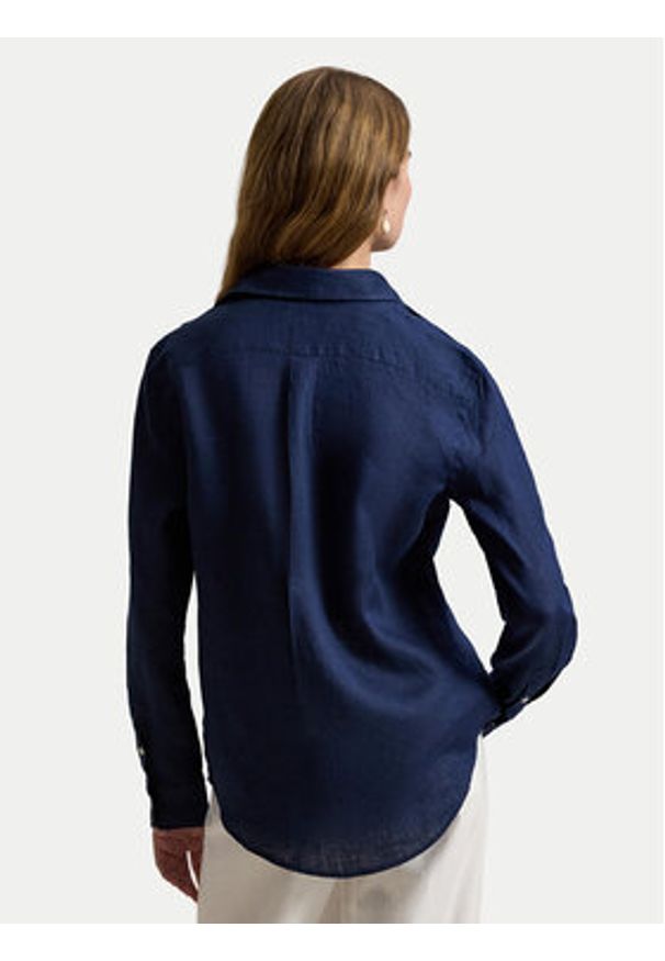 Polo Ralph Lauren Koszula 211970730519 Granatowy Classic Fit. Typ kołnierza: polo. Kolor: niebieski. Materiał: len