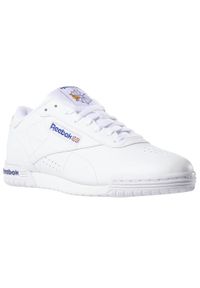 Buty do chodzenia męskie Reebok Exofit LO Clean Logo. Zapięcie: sznurówki. Kolor: biały, wielokolorowy, niebieski. Materiał: materiał, skóra. Szerokość cholewki: normalna. Sport: turystyka piesza