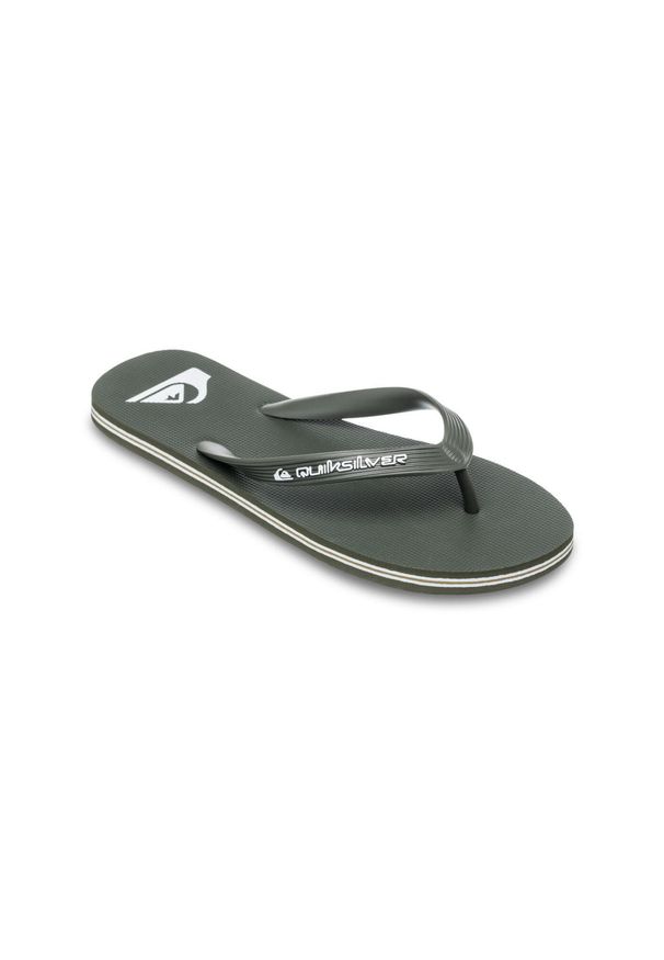 Quiksilver - Klapki dla Mężczyzn MOLOKAI CORE. Okazja: na plażę. Kolor: beżowy. Materiał: guma, syntetyk. Wzór: paski. Styl: sportowy