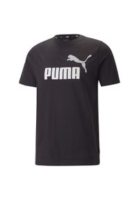 Koszulka fitness męska Puma ESS+ 2 Col Logo Tee. Kolor: biały, czarny, wielokolorowy. Sport: fitness #1