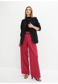 bonprix - Długi żakiet z bawełnianego dżerseju. Kolor: czarny. Materiał: jersey, bawełna. Długość: długie. Styl: elegancki #3