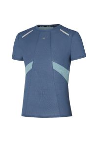 Koszulka Mizuno Dryaeroflow. Kolor: niebieski. Sport: bieganie #1