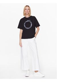 Trussardi Jeans - Trussardi T-Shirt 56T00561 Czarny Regular Fit. Kolor: czarny. Materiał: bawełna #4