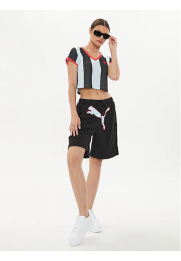 Puma Szorty sportowe DUA LIPA 536636 Czarny Loose Fit. Kolor: czarny. Materiał: syntetyk