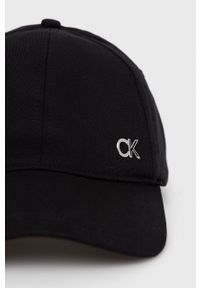 Calvin Klein - Czapka z daszkiem. Kolor: czarny. Materiał: bawełna #2