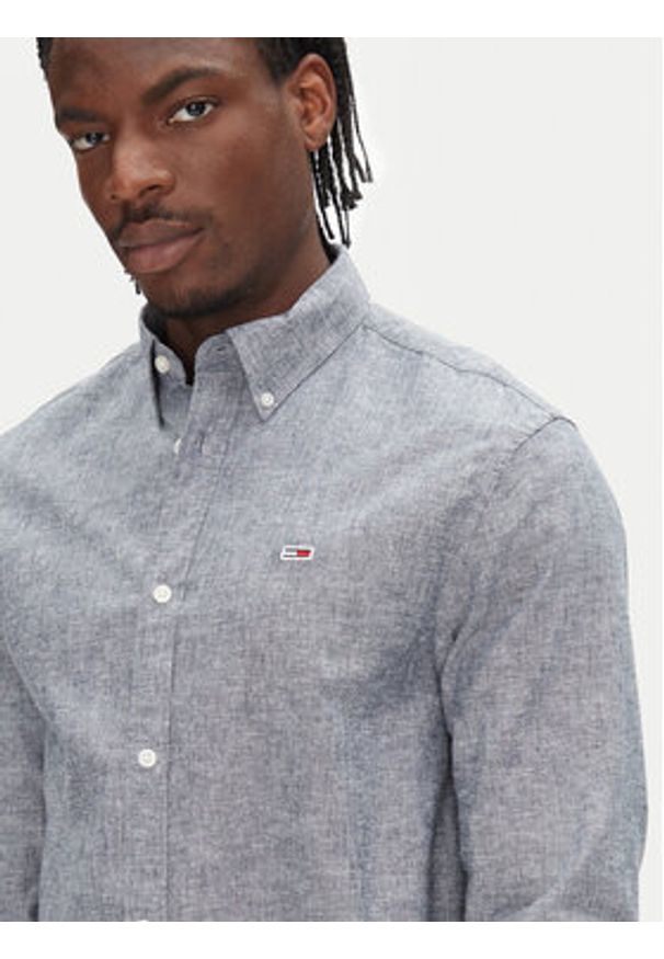 Tommy Jeans Koszula DM0DM20875 Granatowy Regular Fit. Kolor: niebieski. Materiał: bawełna