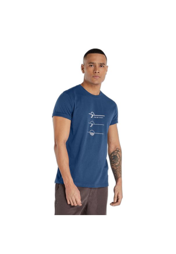 Koszulka męska Protest PRTARMANN. Kolor: niebieski. Sport: turystyka piesza