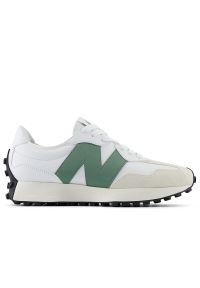 Buty New Balance U327SKC - białe. Okazja: na co dzień. Zapięcie: sznurówki. Kolor: biały. Materiał: materiał, zamsz, syntetyk, guma, skóra. Szerokość cholewki: normalna #1