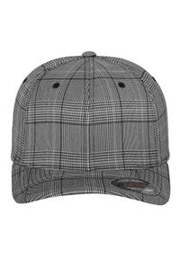 FLEXFIT - Czapka Z Daszkiem W Kratę Glen Plaid. Kolor: czarny, wielokolorowy, biały #1