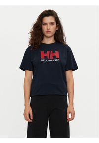 Helly Hansen T-Shirt Logo 33979 Granatowy Regular Fit. Kolor: niebieski. Materiał: bawełna