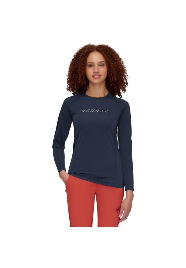 Bluza damska Mammut Selun FL Longsleeve Logo. Kolor: niebieski. Długość rękawa: długi rękaw