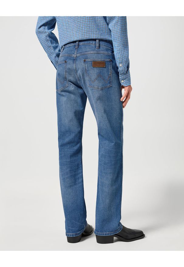 Wrangler - WRANGLER MĘSKIE SPODNIE JEANSOWE WRANGLER HORIZON PRAIRIE BLUE 112356832. Okazja: na co dzień. Stan: podwyższony. Styl: casual, klasyczny
