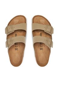 Birkenstock Klapki Arizona 1027704 Khaki. Kolor: brązowy. Materiał: skóra #6